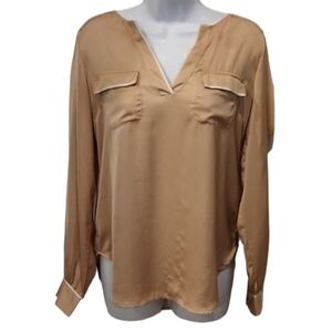 New York & Co Satin Henley